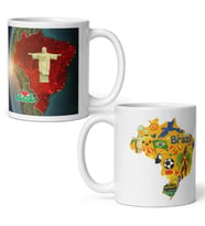Brezilya Kupa Bardak 2 Adet Seyahat Hatıra Brazil Mug (Karışık)