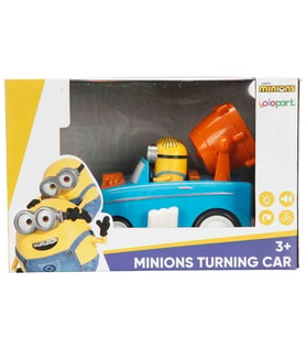 Sesli ve Işıklı Minions Figürlü Dönen Araba - 360 Derece Aksiyon ve Eğlence