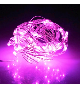 2 METRE PEMBE PİLLİ LED IŞIK PEMBE LED IŞIK PEMBE YILBAŞI AĞACI IŞIĞI PEMBE NOEL IŞIĞI PİNK 