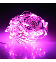 2 METRE PEMBE PİLLİ LED IŞIK PEMBE LED IŞIK PEMBE YILBAŞI AĞACI IŞIĞI PEMBE NOEL IŞIĞI PİNK 