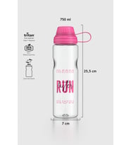 Renga Ege Yazı Desenli 750 ml Tritan Matara 912067 Fuşya