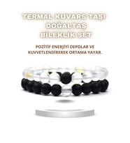 Nelleovana Kuvars Doğal Taş Bileklik Set ( Bedeni Zinde Tutar, Güç Ve Canlılık Verir ) 8 Mm