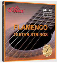 Alice AC149-N Flamenko Gitar Tel Seti - Crystal Carbon (Normal Tension)  Karbon Tiz Yapısı ile Hızlı Atak, Agresif Çalım Uyumu ve Keskin Flamenko Tınısı  Ölçü: 4/4 Flamenko ve Klasik Gitarlar İçin (6'lı Tam Takım Set)