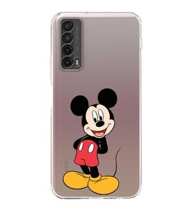 Huawei P Smart 2019  Kamera korumalı Kapak Mickey Mouse Tasarımlı  Şeffaf Kılıf