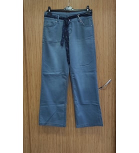 Büyük Beden Yeşil Salaş Jeans Pantolon