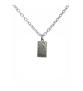 The Moon Tarot Kartı Figürlü Kolye – 60 cm Zincirli Zamak Kaplama Unisex Spiritüel Aksesuar