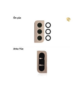 Samsung Galaxy S21 ile Uyumlu Kamera Lensi Full Altın Kamera lensi sade lens kamera camı kamera merceği