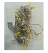 pilelistore 10 M 100 Led Damla Uçlu Led Işık Gün Işığı Şeffaf Kablo