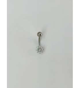 Çiçek Detaylı Göbek Piercing - Pg0069