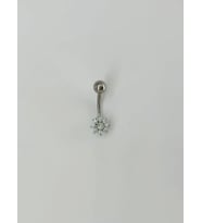 Çiçek Detaylı Göbek Piercing - Pg0069