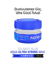 Agiva Navy Blue Ultra Tutuş ve Sert Görünüm Sağlayan Wax - 175ML