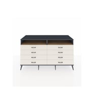 Kronos Konsol 2 Raflı 8 Çekmeceli  176x59x99 Antrasit-Çam/Aytaşı