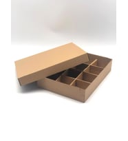 22x30x6 Kraft 12'li Ara Bölmeli Kutu (10 Adet)