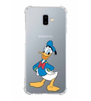 Samsung Galaxy J6 Plus  Köşe Korumalı Antişok Kapak Donald Duck Tasarımlı Şeffaf  Kılıf