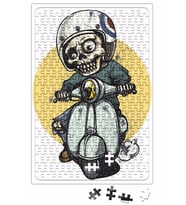 Motoqueiro Esqueleto Zombie Puzzle 240 Parça Yapboz
