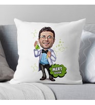 Kişiye Özel Kimyager Karikatürlü Yastık