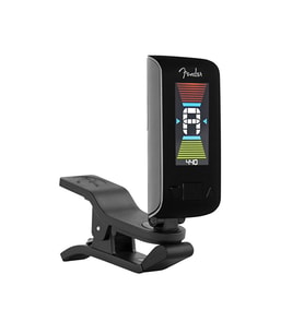 Fender 0239979007 Original Tuner Akort Cihazı (Siyah) Titreşim Sensörlü Hızlı Tepki Veren Klipsli Tuner 360 Derece Döner Ekran