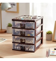 Mini 4 Çekmeceli Komidin Organizer (Çok Renkli)
