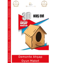 #Oyuncak Eğitici Eğlenceli Lazer Kesim 3mm MDF Boyanabilir 3D Puzzle Demonte Ahşap Oyun Maket