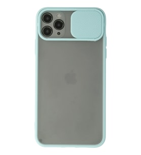 Iphone 11 Kılıf Palm Buzlu Kamera Sürgülü Silikon - Turkuaz
