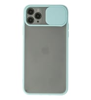 Iphone 11 Kılıf Palm Buzlu Kamera Sürgülü Silikon - Turkuaz