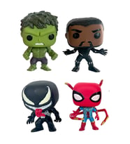 Hulk Black Panter Örümcek Adam Venom Spiderman Avengers Pop Oyuncak Karakter Seti (Çok Renkli)