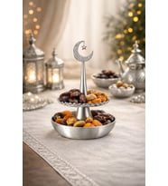 Ramazan Temalı Hilal & Yıldız Figürlü Çift Katlı Dekoratif Sunum Standı – 3D Baskı Tasarım