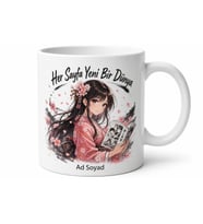 Manga Okuyanlara Japon Kültürü Anime Karakter Sağdan Sola Baskılı Kupa Bardak Hediye