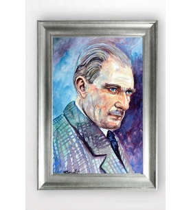 Gümüş Çerçeveli Atatürk Tablo cv1095