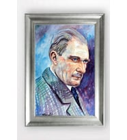 Gümüş Çerçeveli Atatürk Tablo cv1095