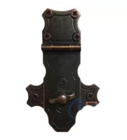 Dekoratif Anahtarlı Sandık Askısı - 40x65mm, Oksit, 1 Adet