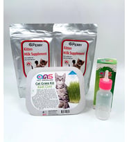 Yavru Kedi Süt Tozu 2 adet + 60ml Biberon + Kedi Çimi