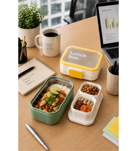 2 Katlı Paslanmaz Çelik Yemek Kabı 1010 ml Yeşil