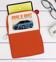 BK Gift Drag N Drift Tasarımlı Taşınabilir Koruyucu Tablet Kılıfı & Organizer Çanta - Turuncu-1