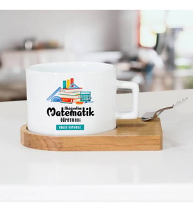 Kişiye Özel İlköğretim Matematik Öğretmeni Temalı Çay Fincanı