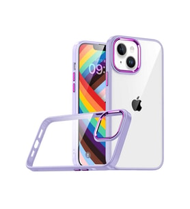 Apple iPhone 14 Plus Uyumlu Kılıf Zore Flora Kapak (Lila)