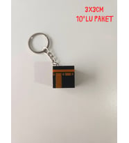 Kabe Anahtarlık - Hediyelik Nişan Mevlit Söz Hatim Hediyeliği - Hatim Hatırası- Hatim Hediyeliği - PAKETSİZ 3CM (Altın-Siyah)