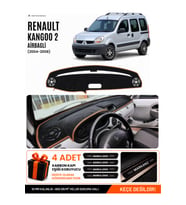 e-biz RENAULT KANGOO 2 AİRBAGLİ (2004-2008) Uyumlu Torpido Örtüsü - Siyah-Kahverengi - RE027
