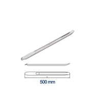 İzeltaş 6350 Levye Oluklu Krom Kaplı 500 mm (Gümüş)