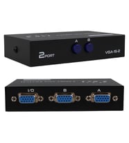 PowerMaster PM-4263 2 Port Giriş 1 Çıkış Manuel VGA Splitter Toplayıcı Switch (2 PC 1 Ekran)