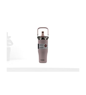Dodge DB-24584 Çift Kullanım Pipetli/Rahat İçim Pembe 1200ml Çelik Matara