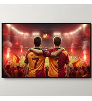 Kişiye Özel Taraftar Sevgili & Arkadaş Tasarım Poster / Taraftar Hediye Tablo / Beşiktaş Poster / Galatasaray Tablo / Fenerbahçe Hediye (Siyah)