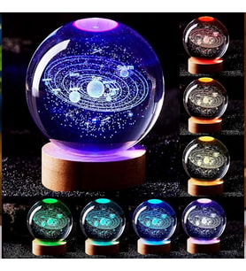 Dekoratif Işıklı Ahşap Kaideli Dünya Cam Küre 8*6CM
