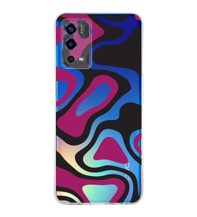 PrintiFy Oppo A55 Uyumlu Kamera Korumalı Renkli Desen Tasarımlı Şeffaf Silikon Kılıf