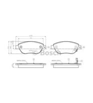 Opel Corsa D 1.3 CDTİ  0986TB3141 ÖN FREN BALATASI BOSCH (Siyah-Gri)