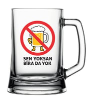 baskılı bira bardağı (Beyaz)