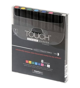 Touch Opaque Marker Akrilik Boyama Kalemi 8 Renk Fine Uç (0.8-1.3 mm)