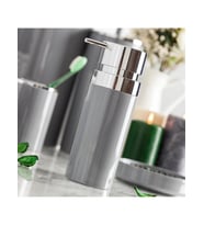 Ansan ANS E31-07 Lenox Plastik Gri Sıvı Sabunluk 6,5 x 18,5 cm 300 ml