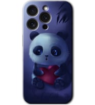 İphone 15 Pro Max Kılıf HD Desen Baskılı Kılıf - Bebek Panda