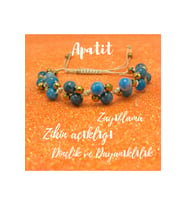 6mm Ipli Apatit Ayarlanabilir Ölçü Doğal Taş Bileklik